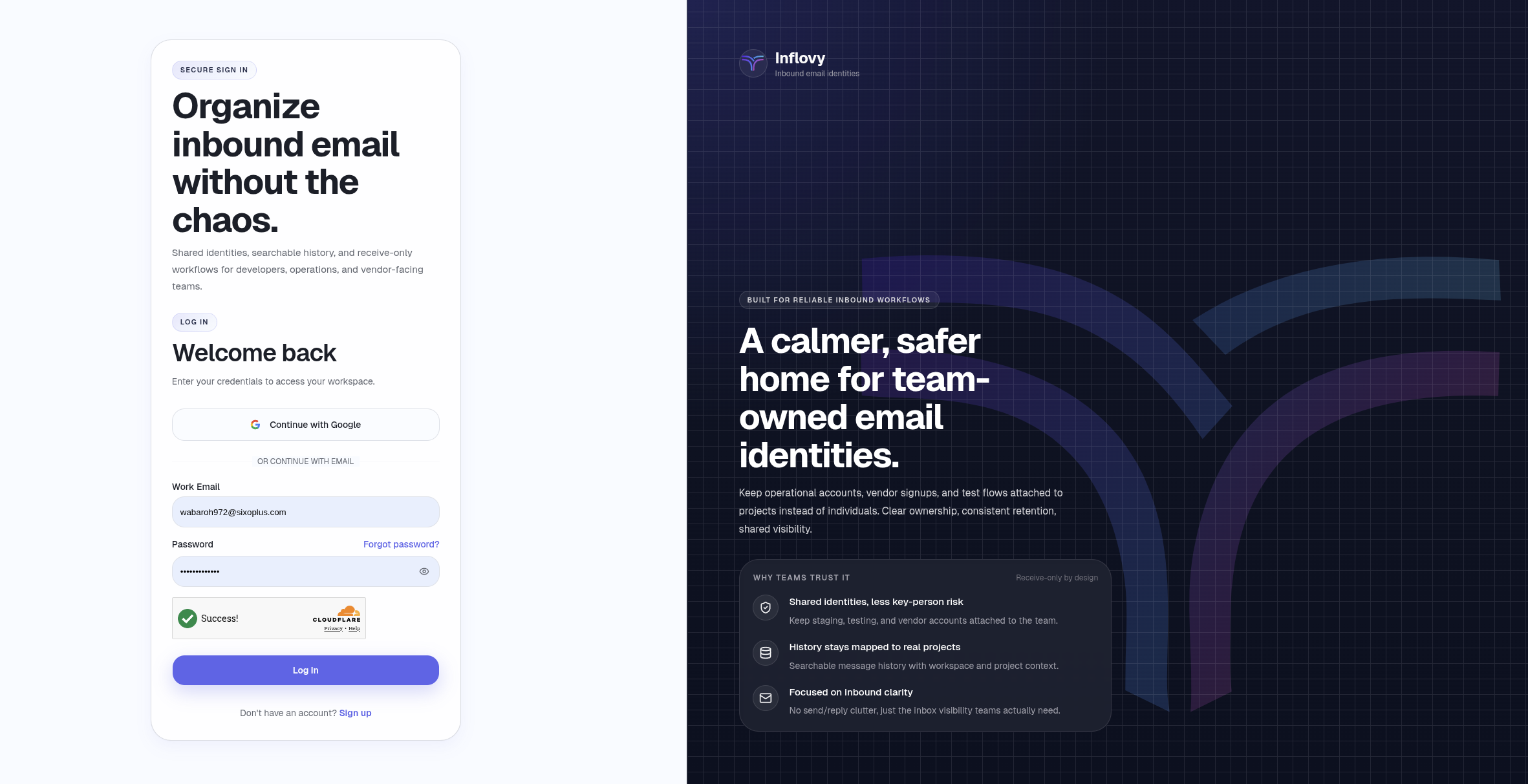 Inflovy – Shared Team Email Identities	 gallery image