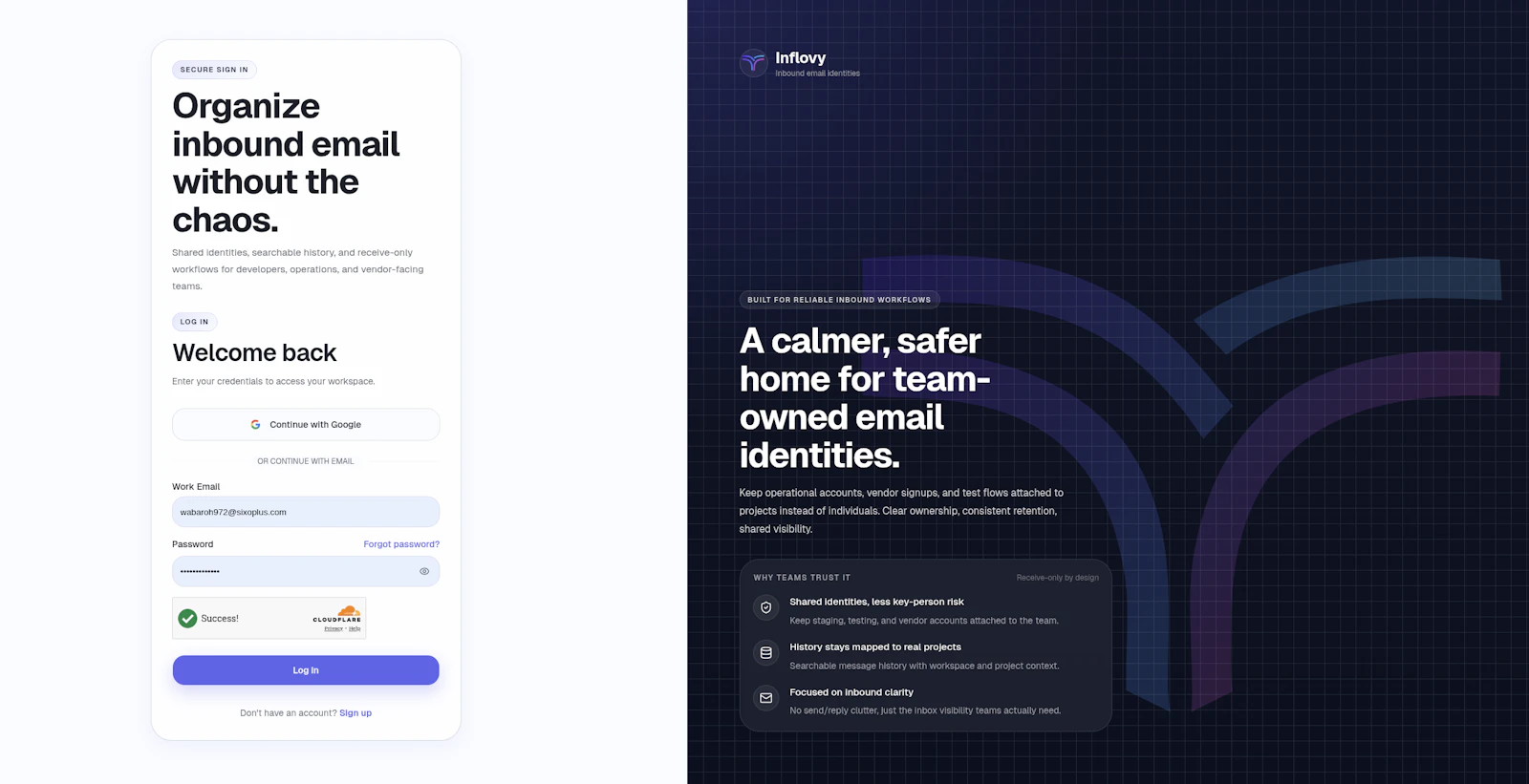 Inflovy – Shared Team Email Identities	 screenshot 3