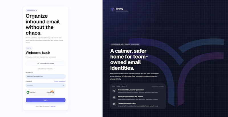 Inflovy – Shared Team Email Identities	 screenshot 3