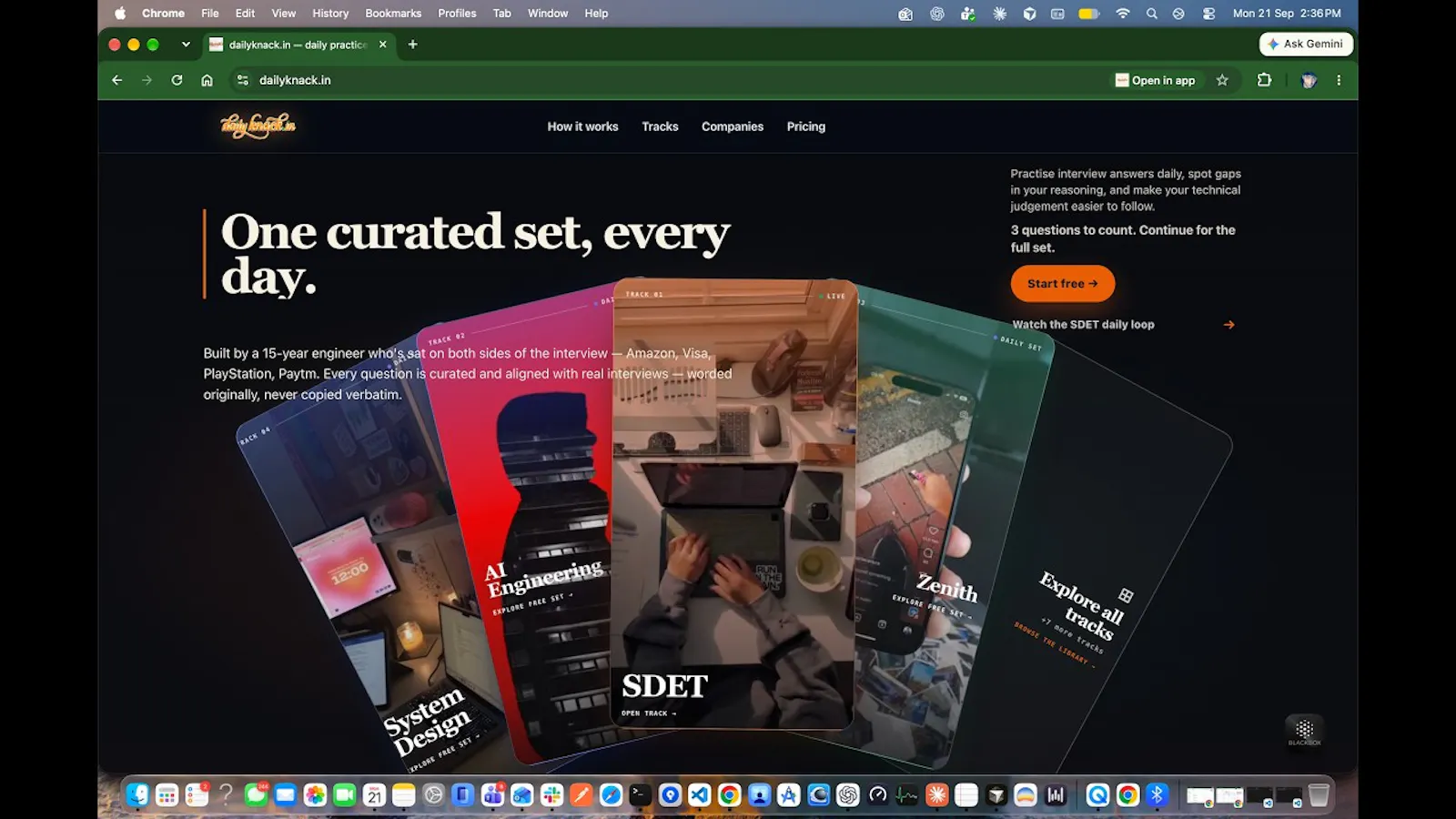 dailyknack.in — daily interview reps screenshot 1 (video preview)