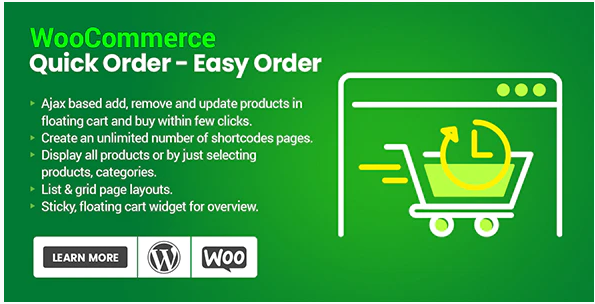 WooCommerce Quick Order Plugin gallery image