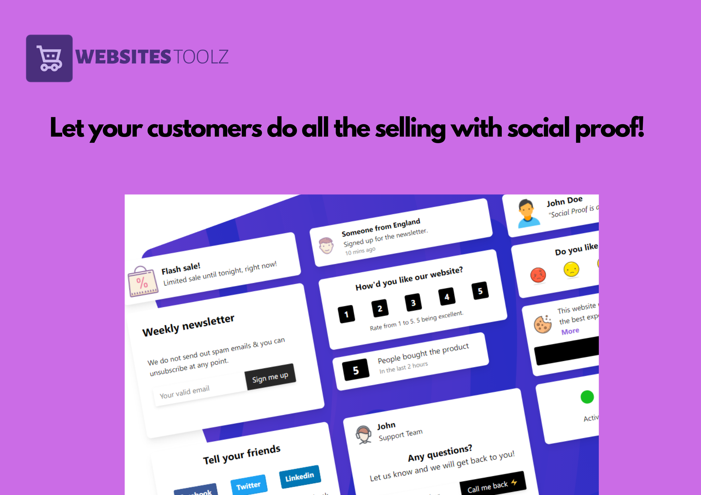 WebSitestoolz - เพิ่มอัตราการแปลงออนไลน์ค่ารถเข็นและการขาย media 3