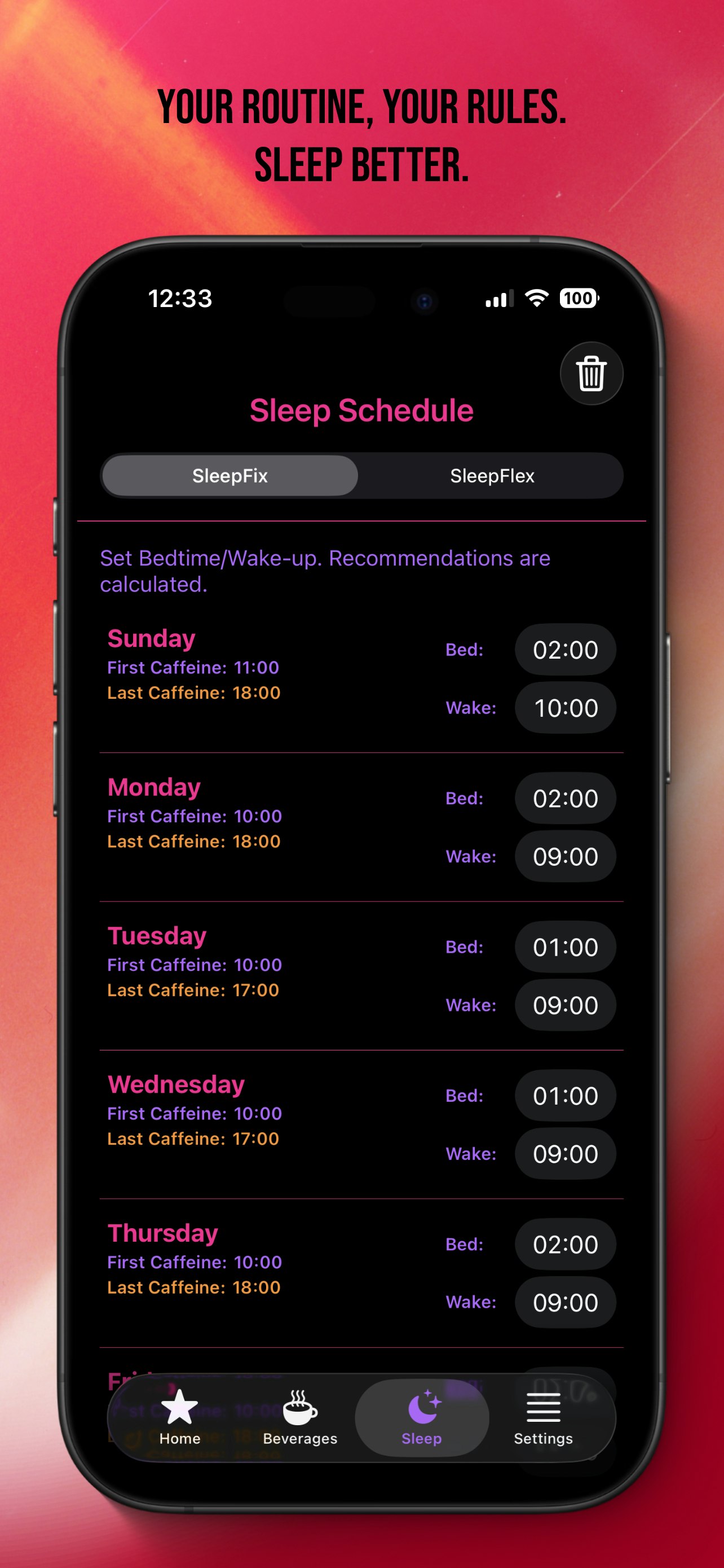 Better Caffeine Habits - Screenshot 3 showing product features and functionality