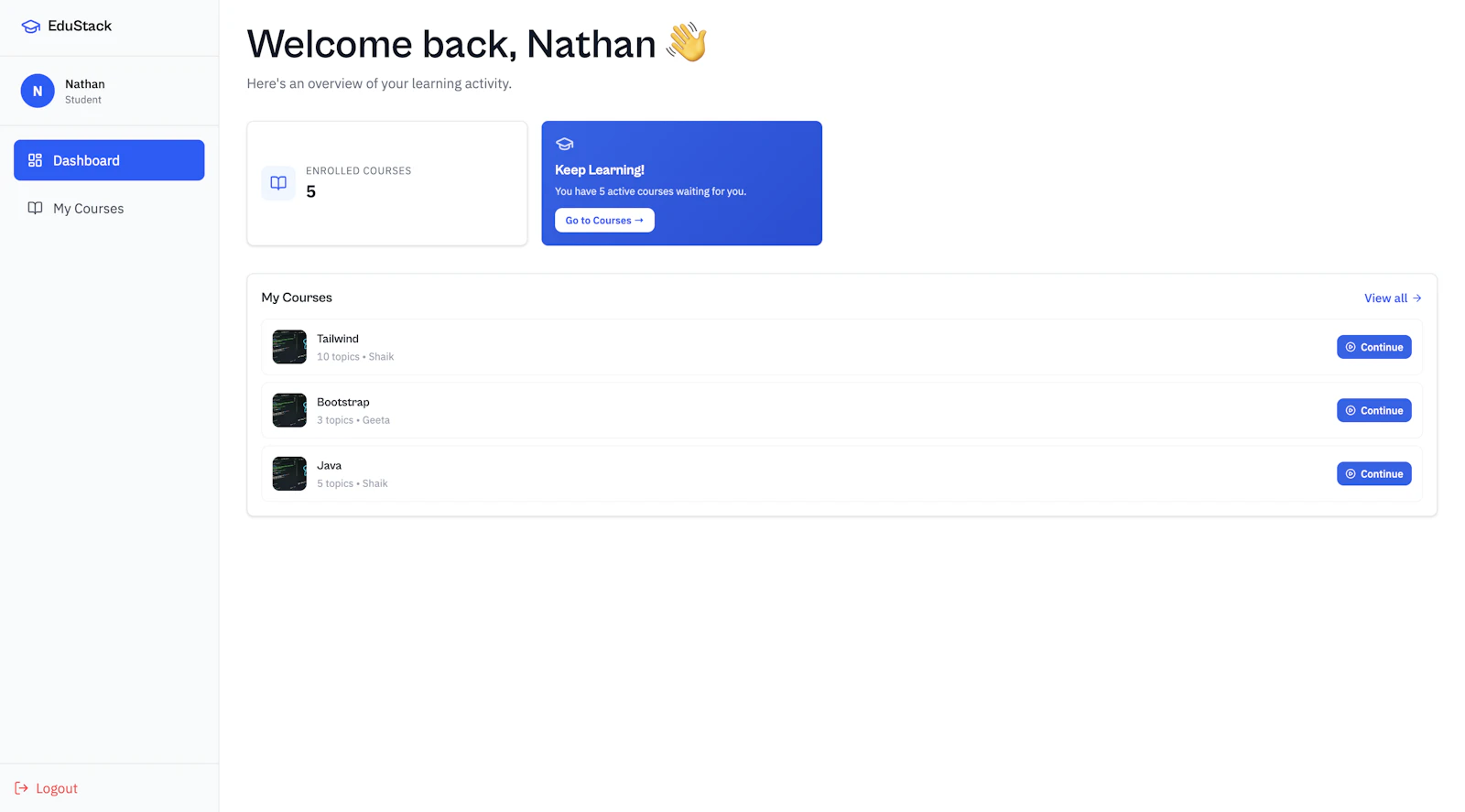 EduStack LMS screenshot 1