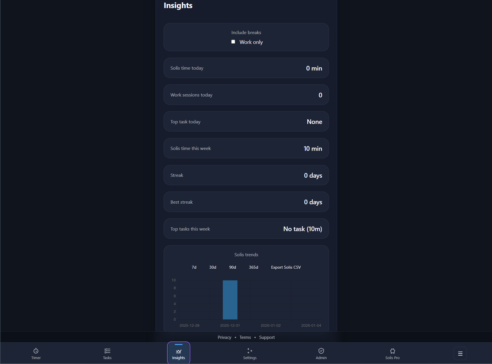 Solis Pro - Screenshot 4 showing product features and functionality