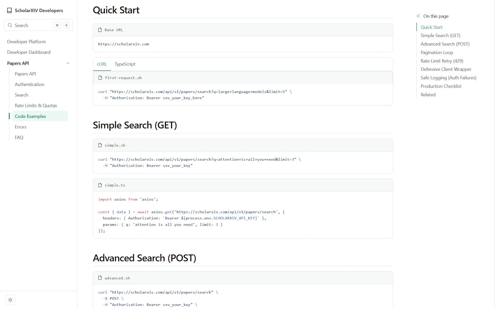 ScholarXIV Papers API screenshot 7