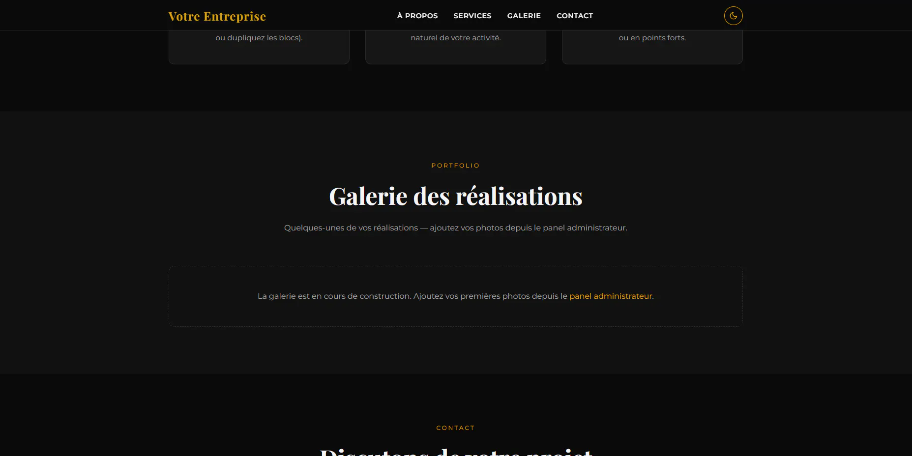 Craftsman Website Template gallery image