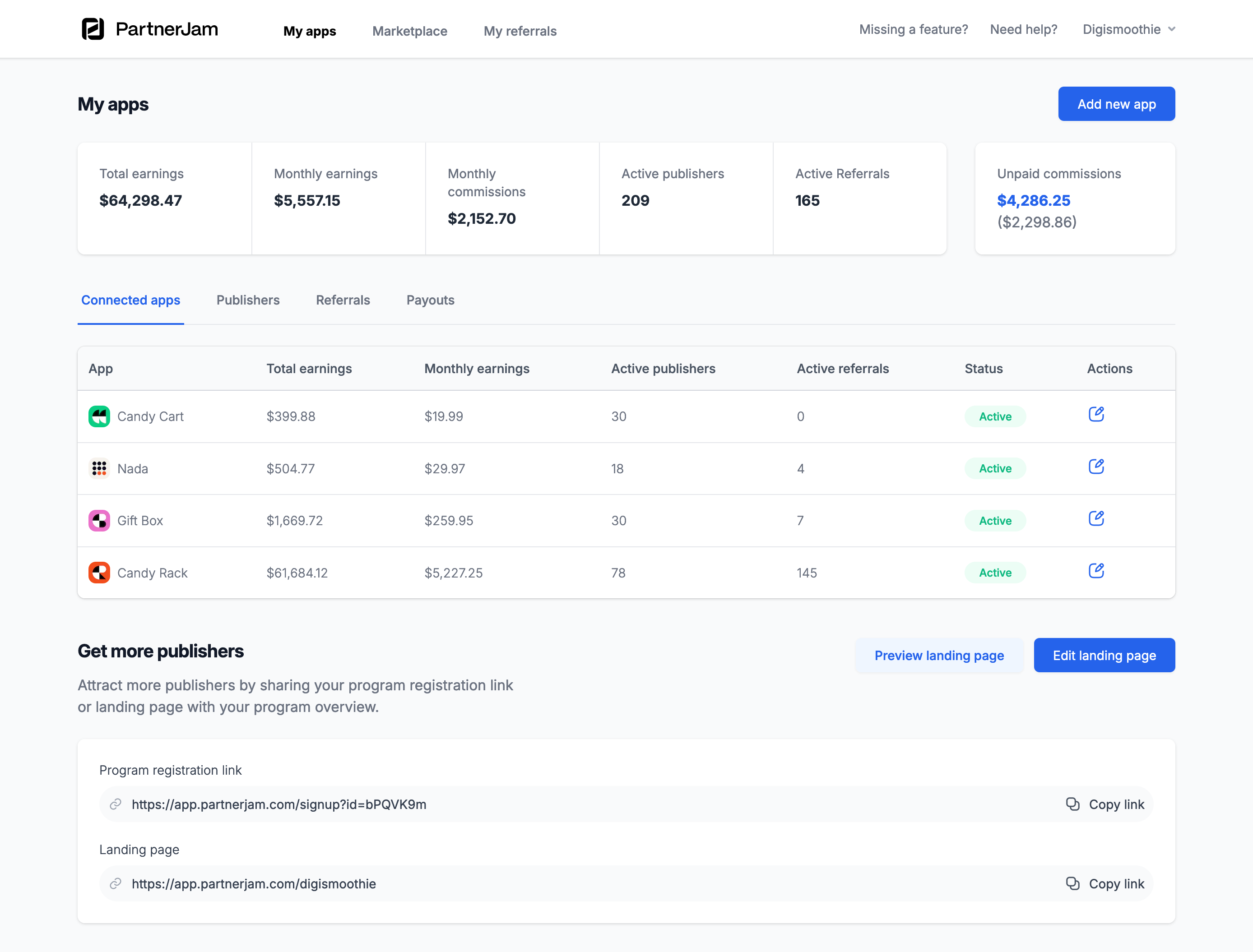 パートナー - Shopifyアプリの無料アフィリエイトプラットフォームメディア1