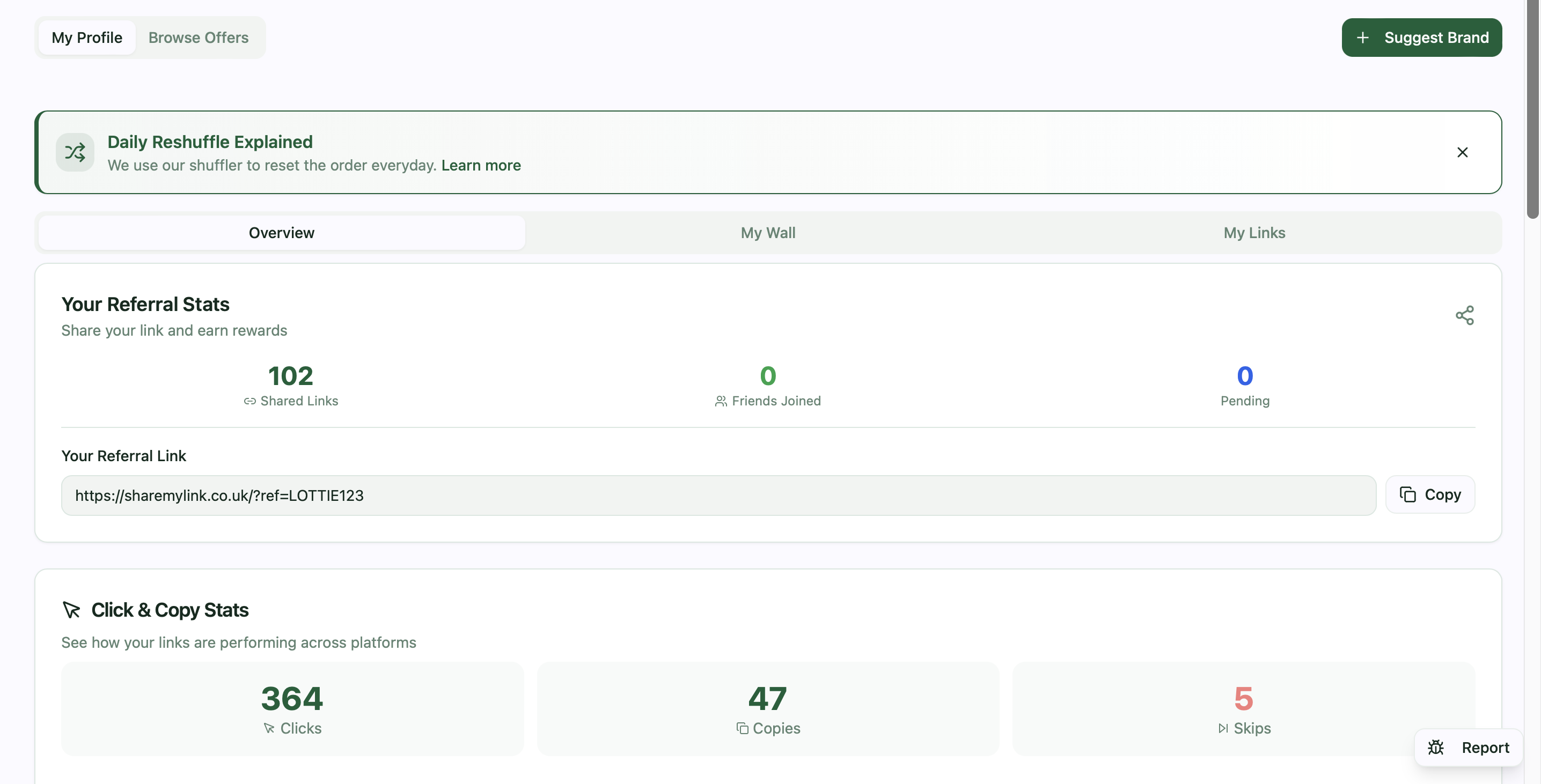 Share My Link - Screenshot 2 showing product features and functionality
