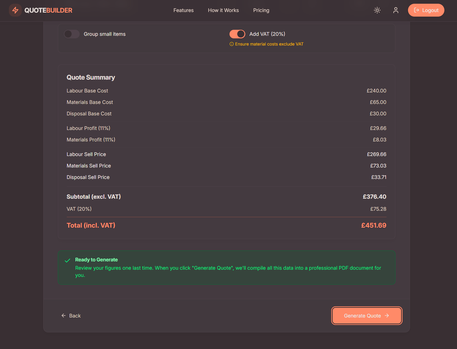 Quote Builder - Professional PDF Quotes gallery image