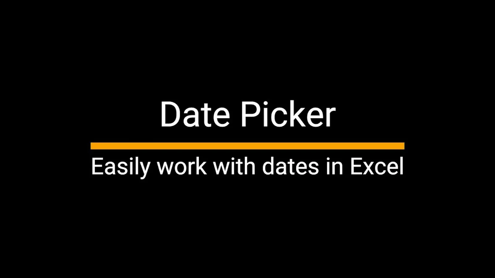 Date Picker for Excel screenshot 1 (video preview)