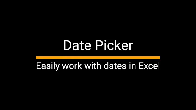 Date Picker for Excel screenshot 1 (video preview)