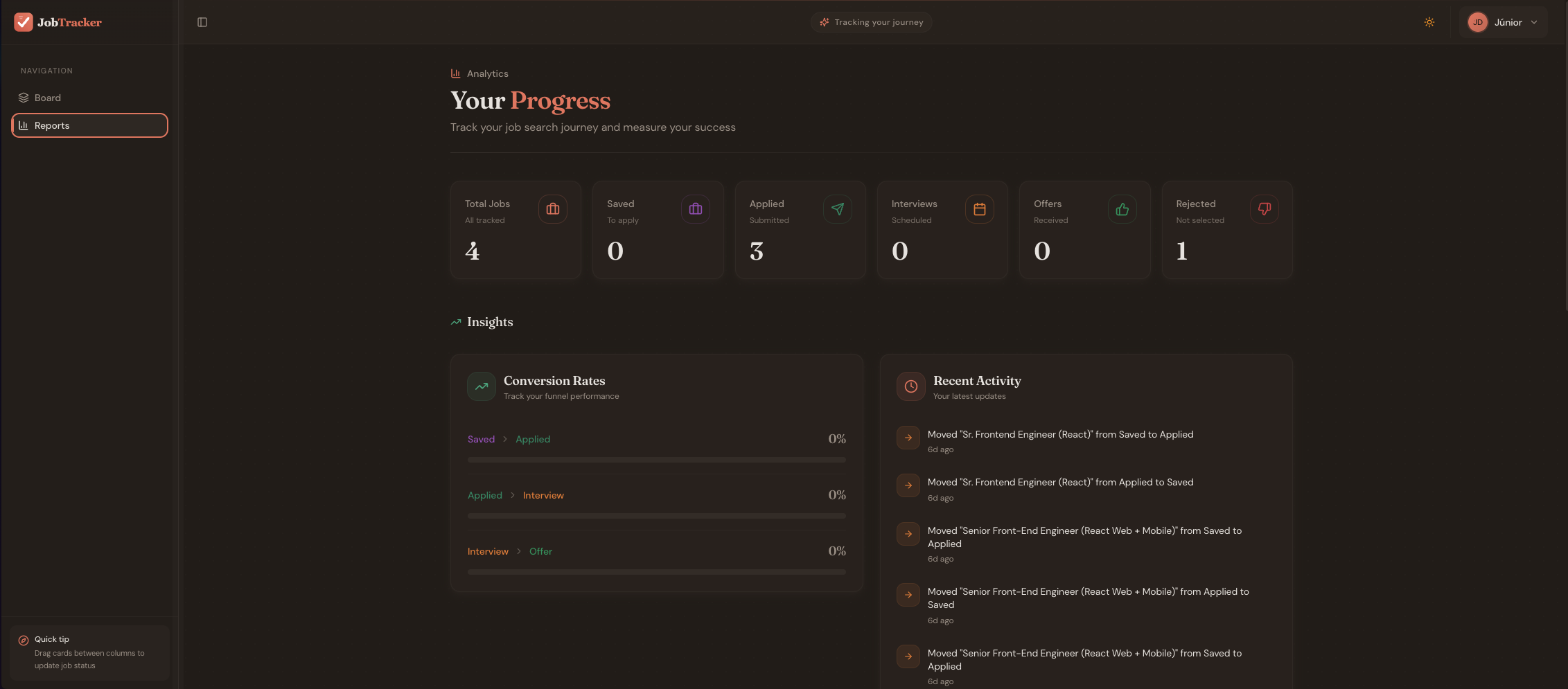 JobTracker - Screenshot 3 showing product features and functionality