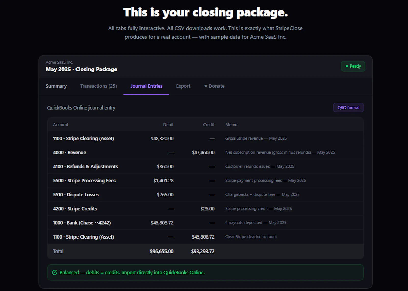 StripeClose screenshot 3