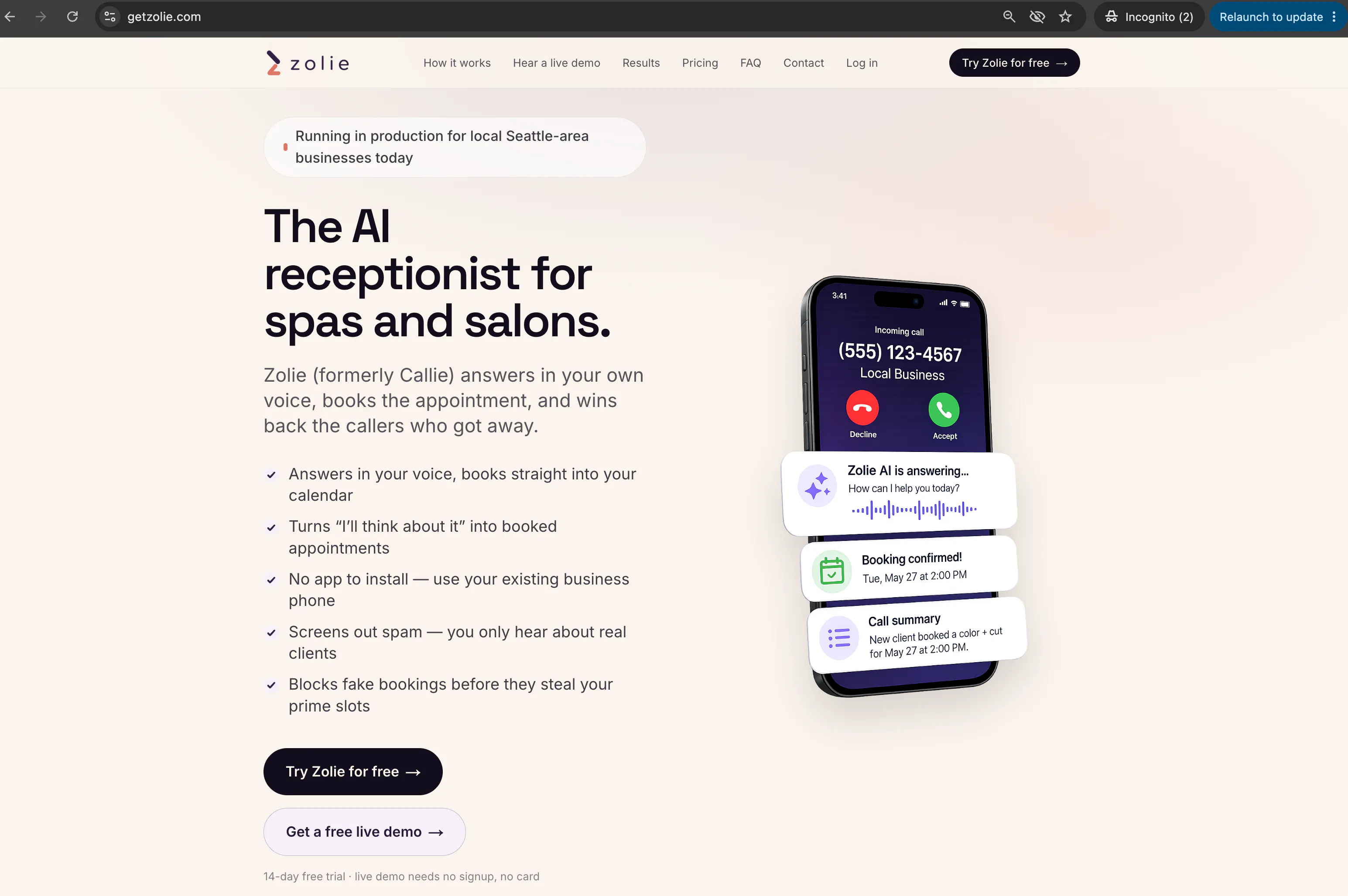 Callie - AI Receptionist by SetAndForget gallery image