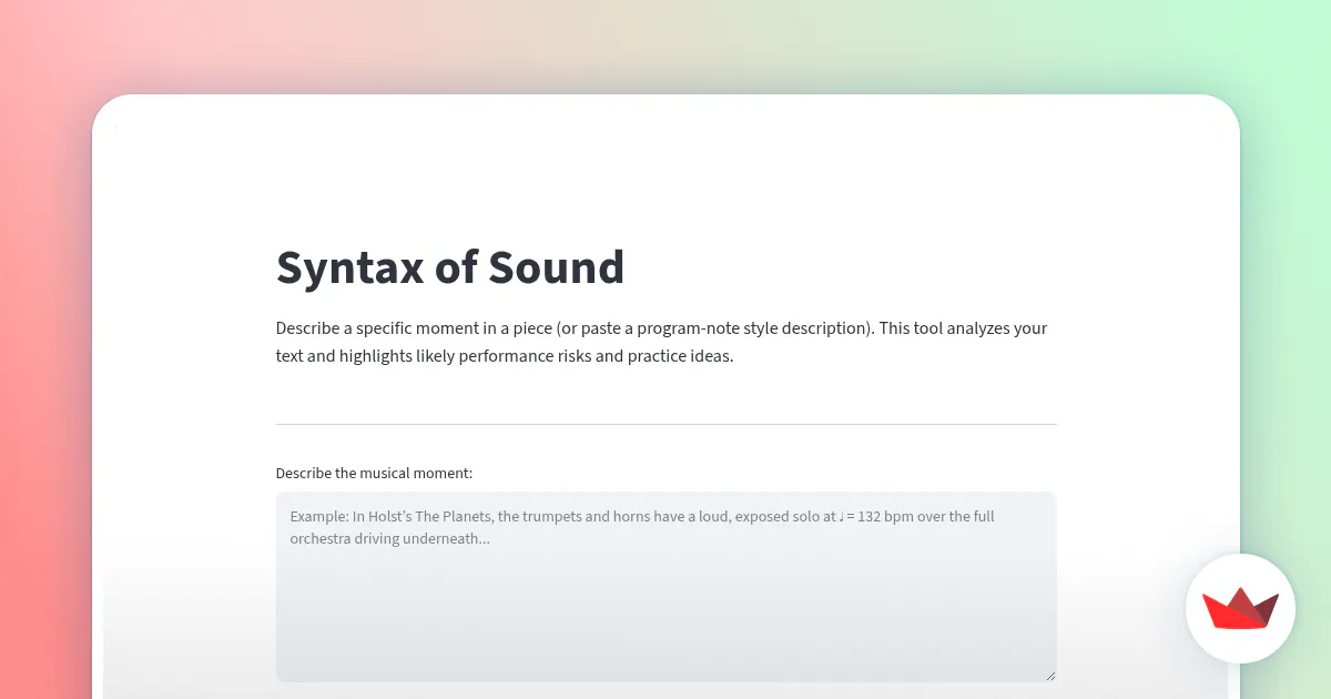 Syntax of Sound gallery image