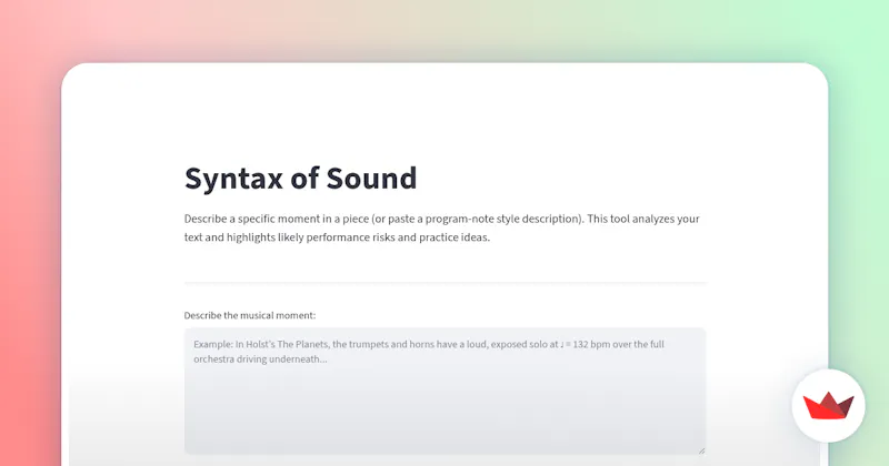 Syntax of Sound screenshot 1