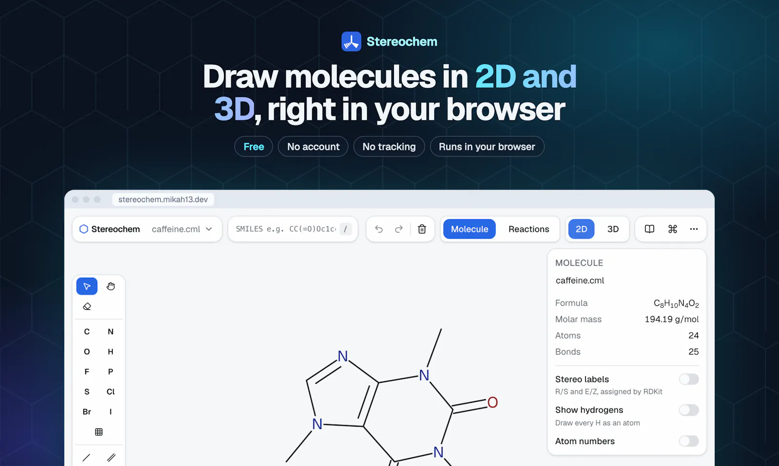 Stereochem screenshot 2