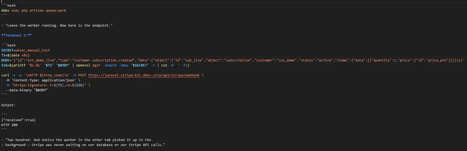 Stripe Webhook Kit for Laravel screenshot 6