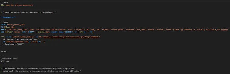 Stripe Webhook Kit for Laravel screenshot 6