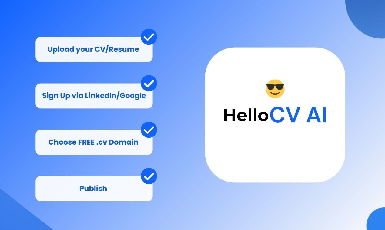 hellocv ai - ไซต์ CV/Resume Style Notion พร้อม AI ในโดเมน. CV ฟรี media 2