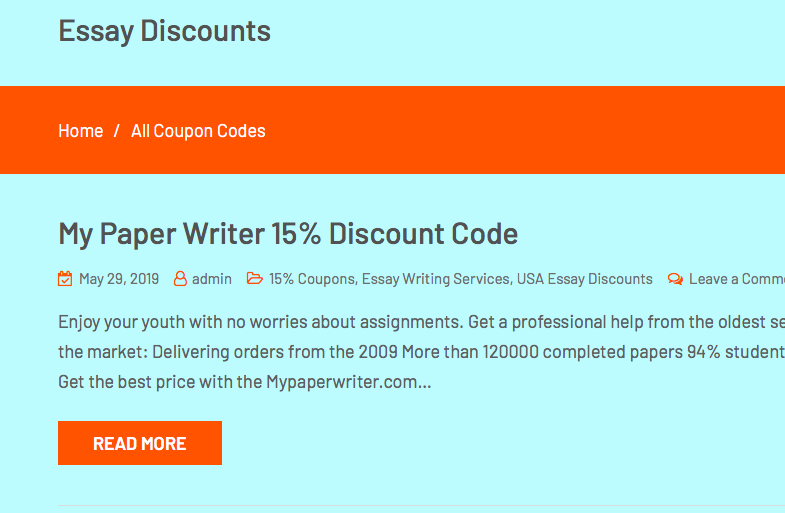Essay Discounts