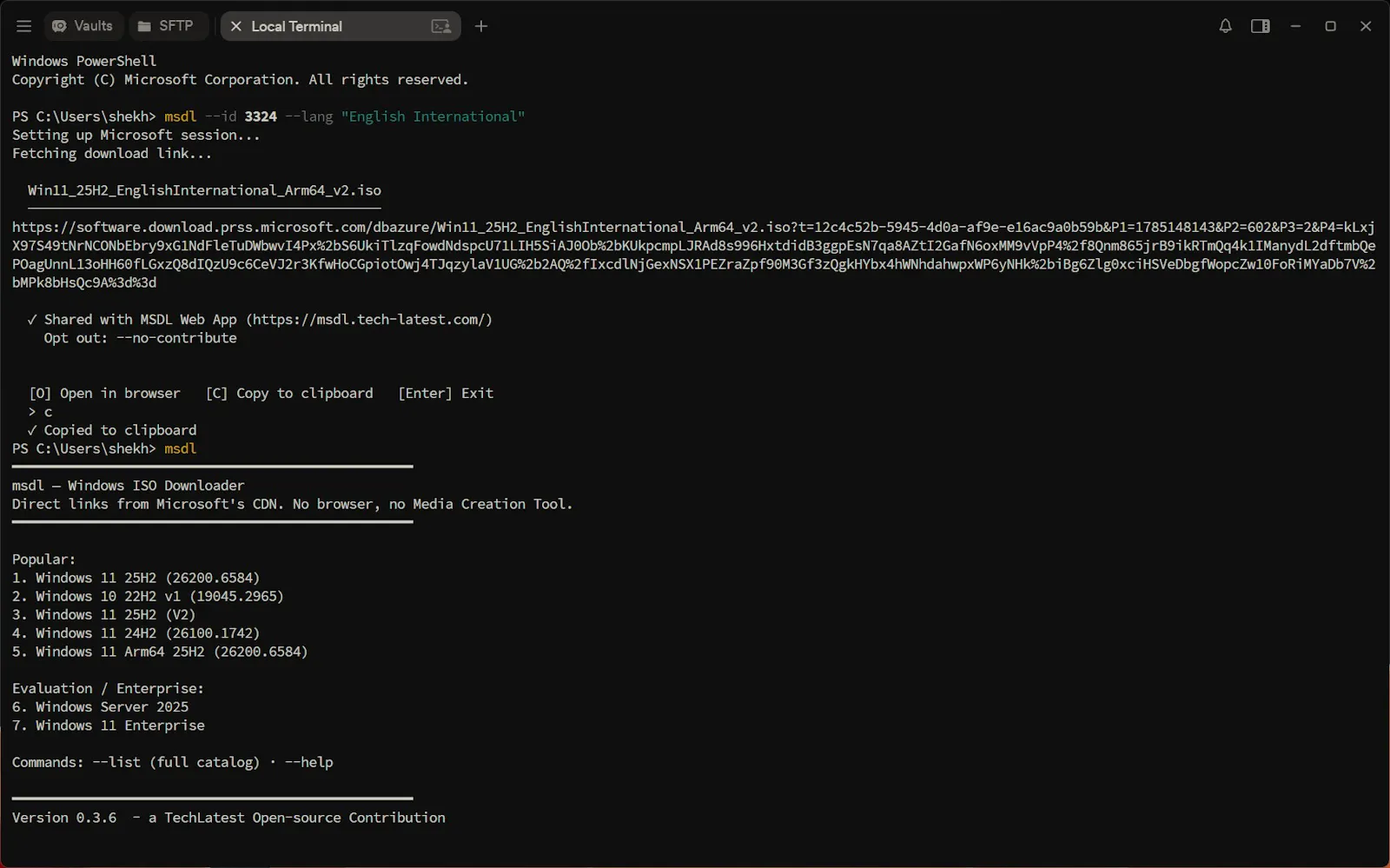 MSDL — Windows ISO Downloader screenshot 7