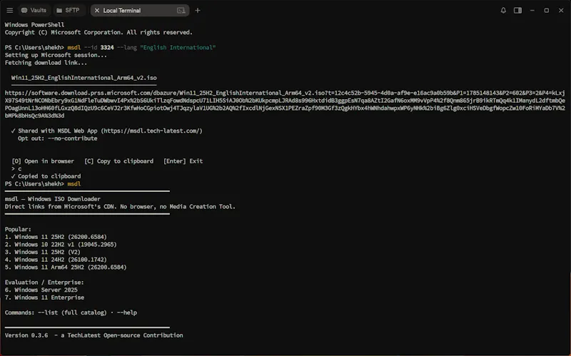 MSDL — Windows ISO Downloader screenshot 7