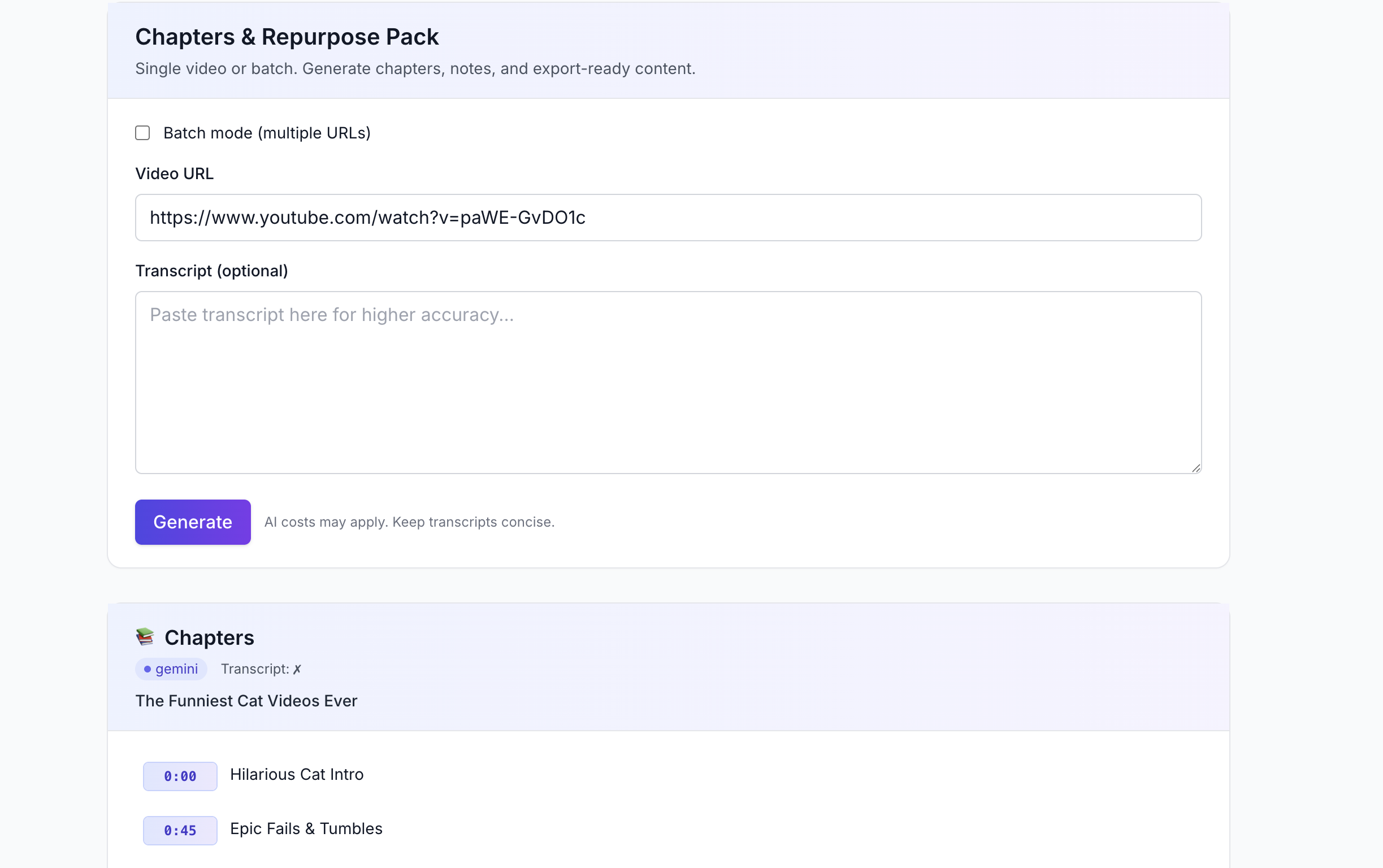 AI YouTube Summarizer - Screenshot 2 preview