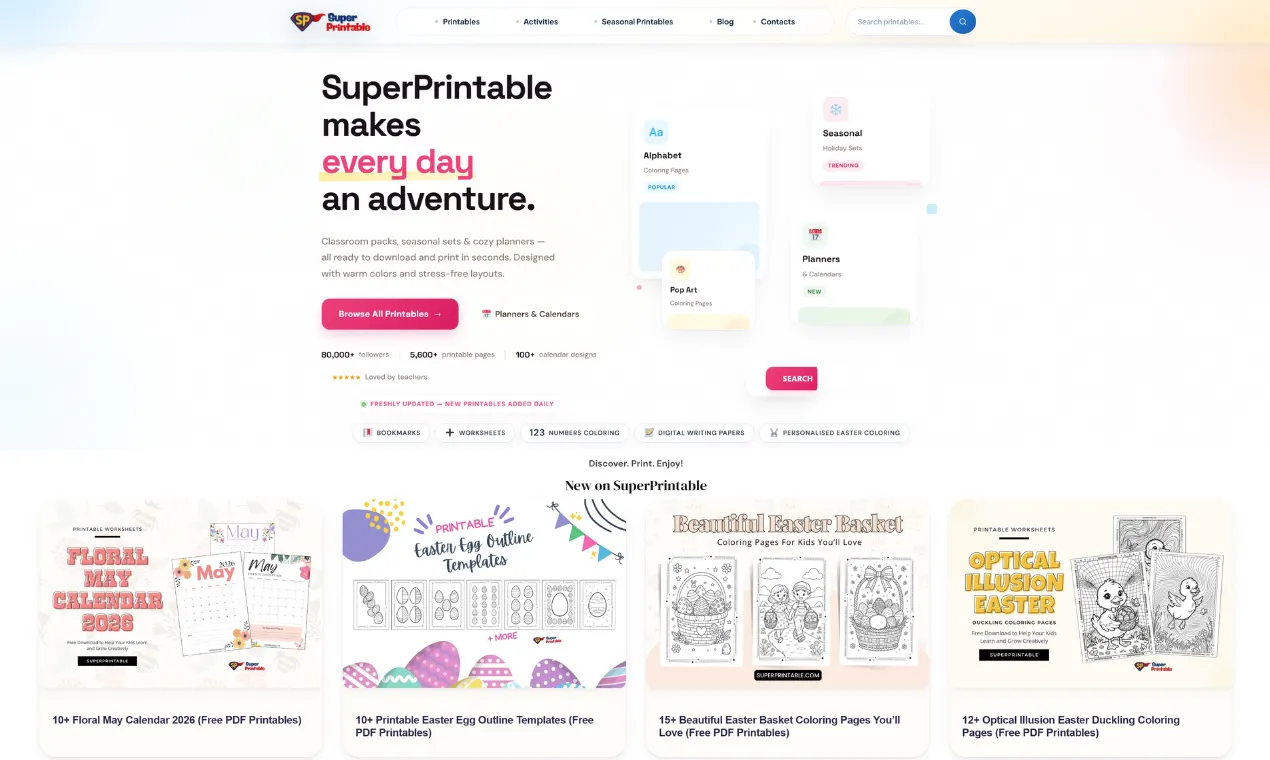 SuperPrintable 제품 배너
