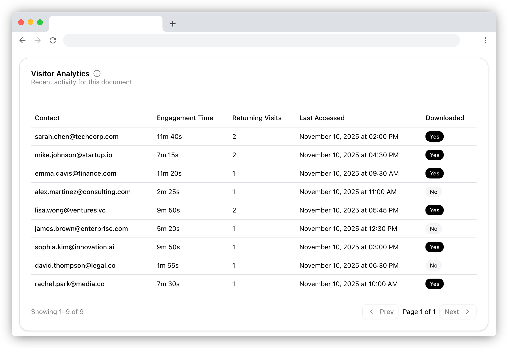 Docutracker - Main product screenshot demonstrating key features and user interface