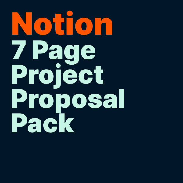 Paquete de propuestas de proyecto de 7 páginas