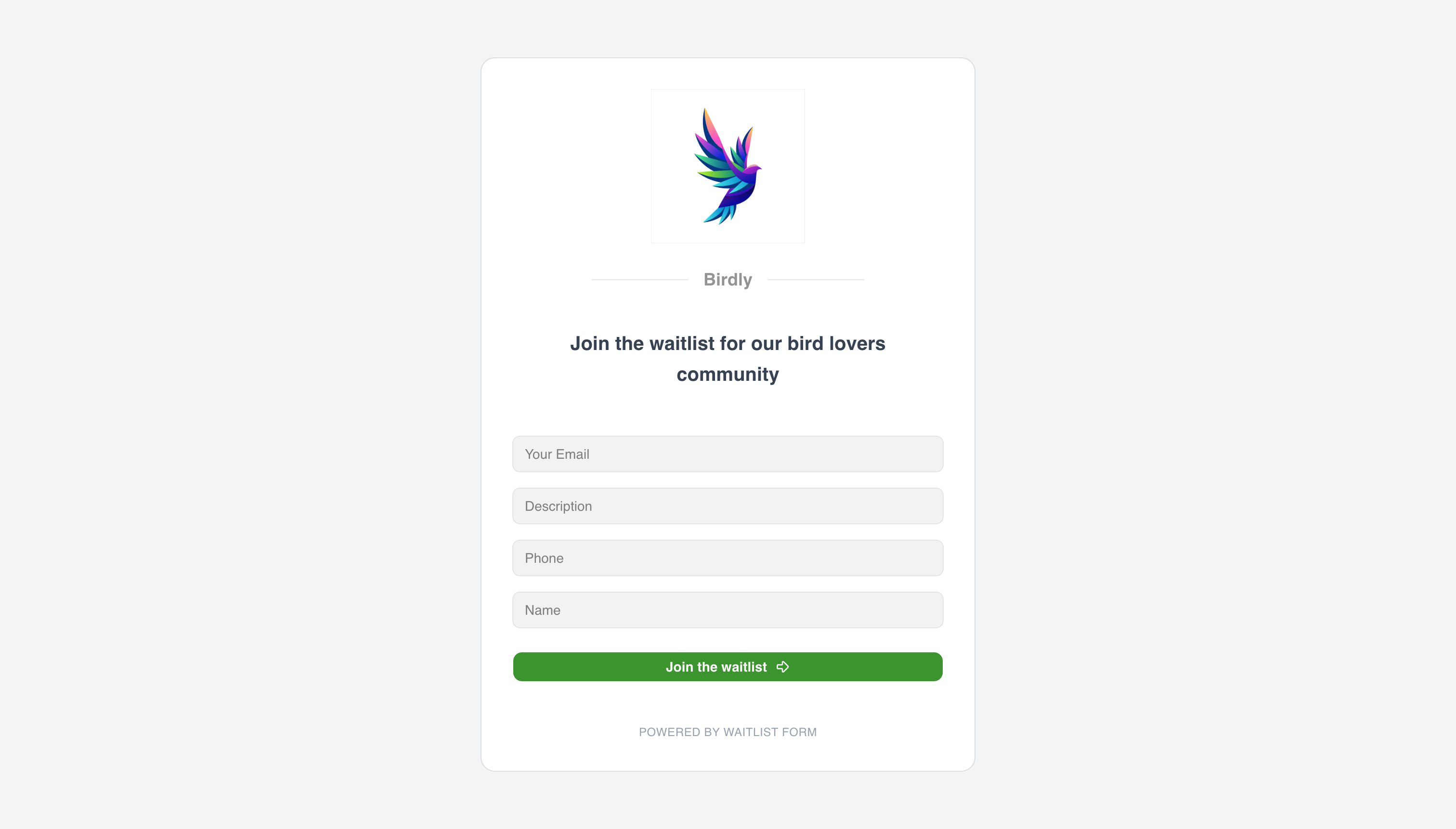Waitlist Form gallery image