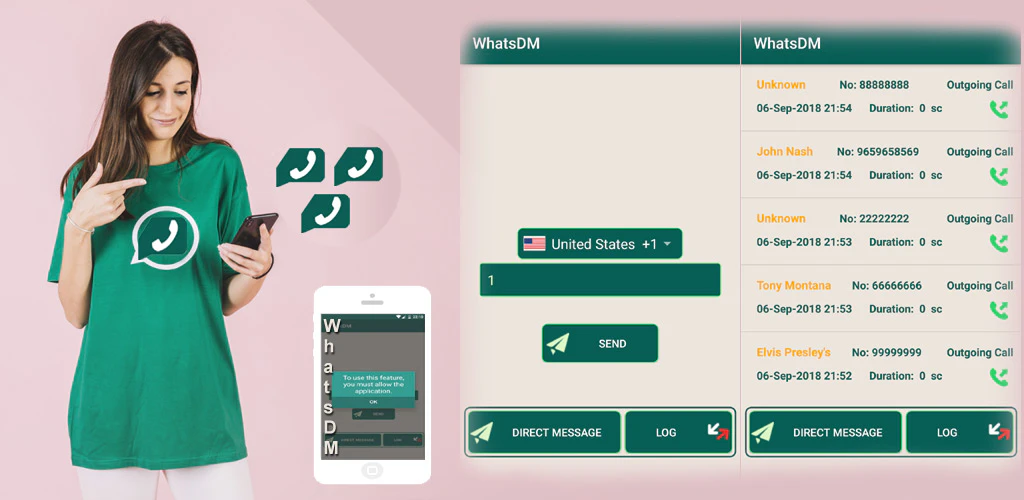 WhatsDM - Direct Message App