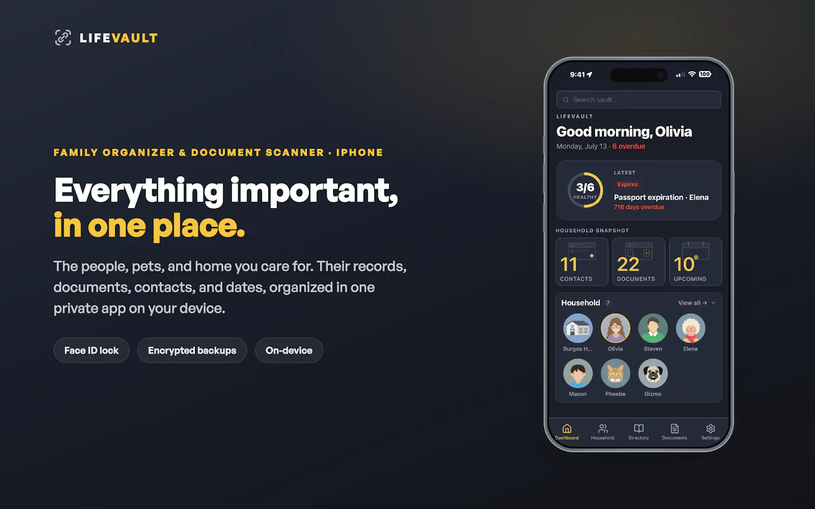 LifeVault: Family Organizer screenshot 1