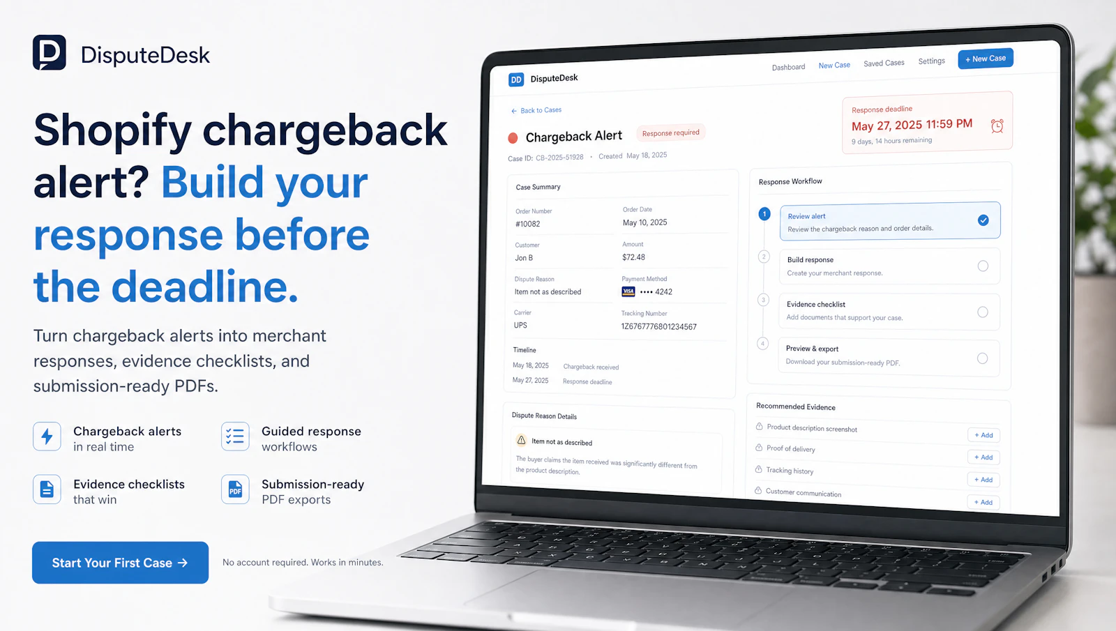 DisputeDesk screenshot 2