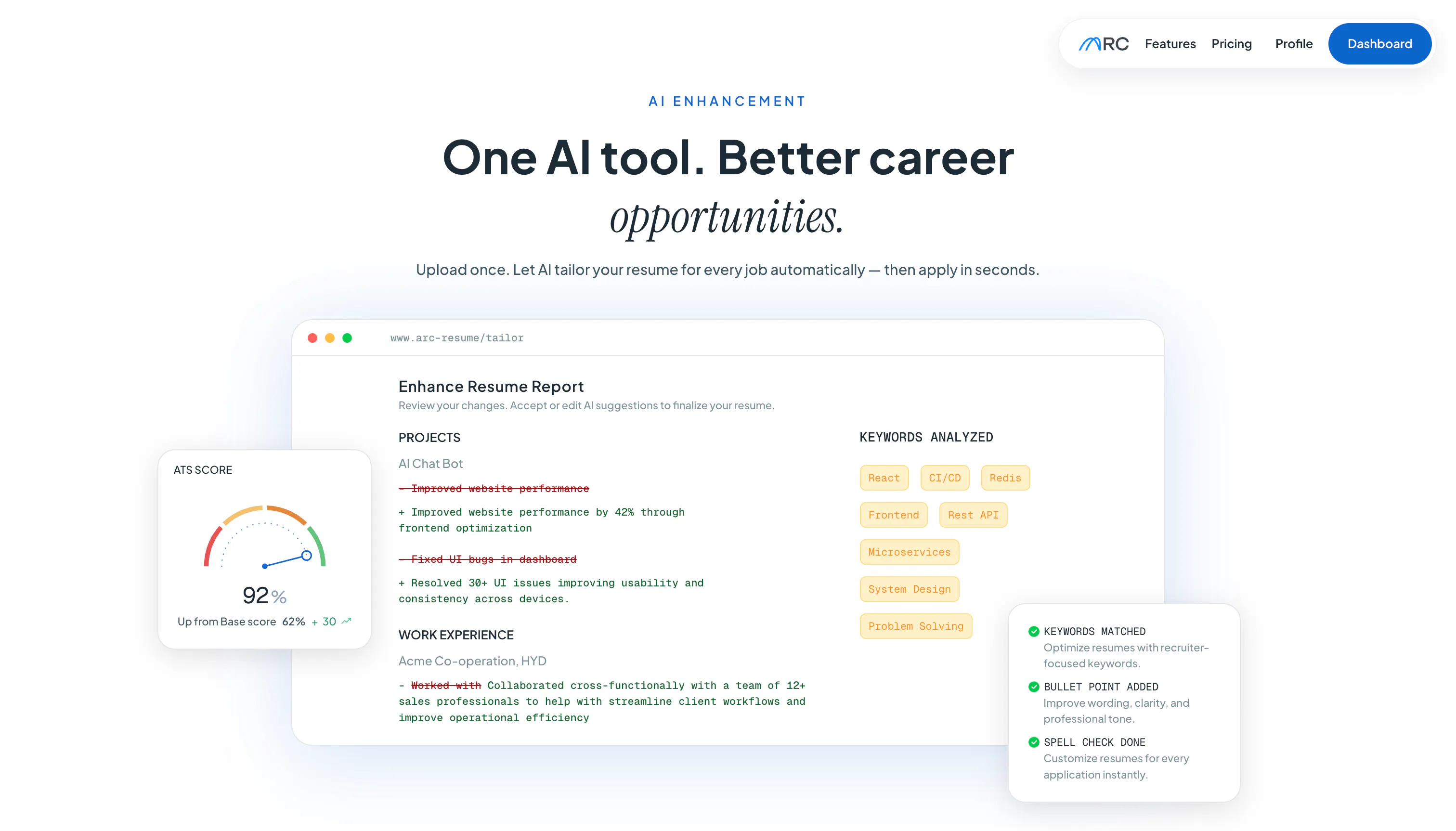 ARC AI Resume builder gallery image