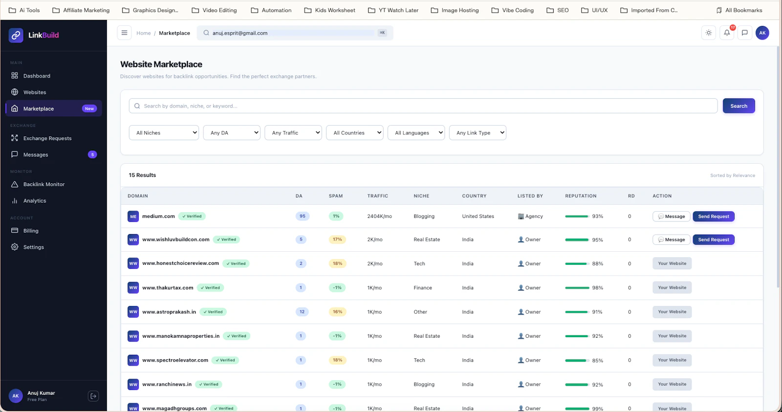 LinkBuild screenshot 1