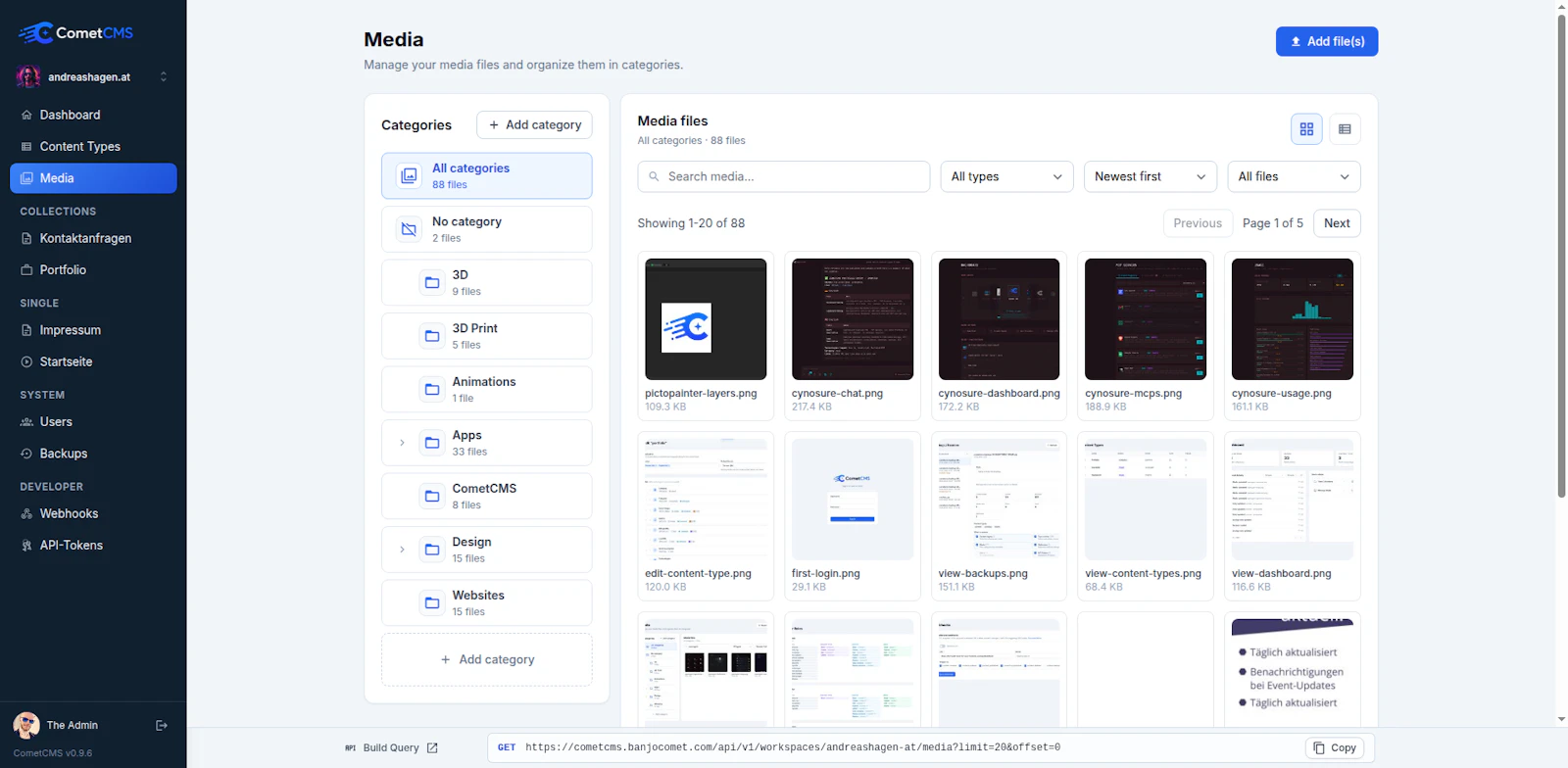 CometCMS screenshot 7