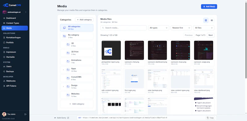 CometCMS screenshot 7