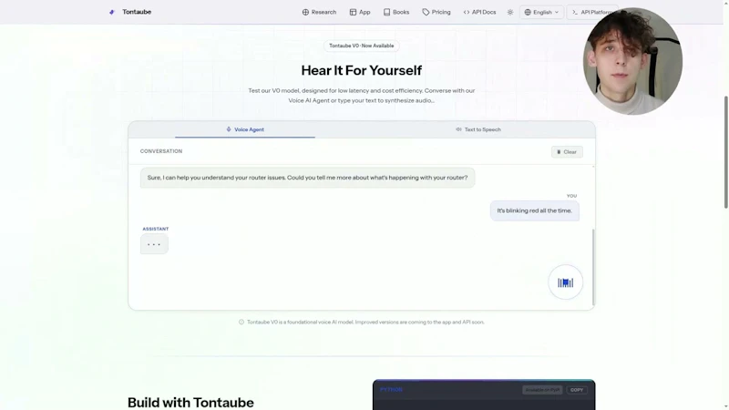 Tontaube - Foundational Text-To-Speech screenshot 1 (video preview)