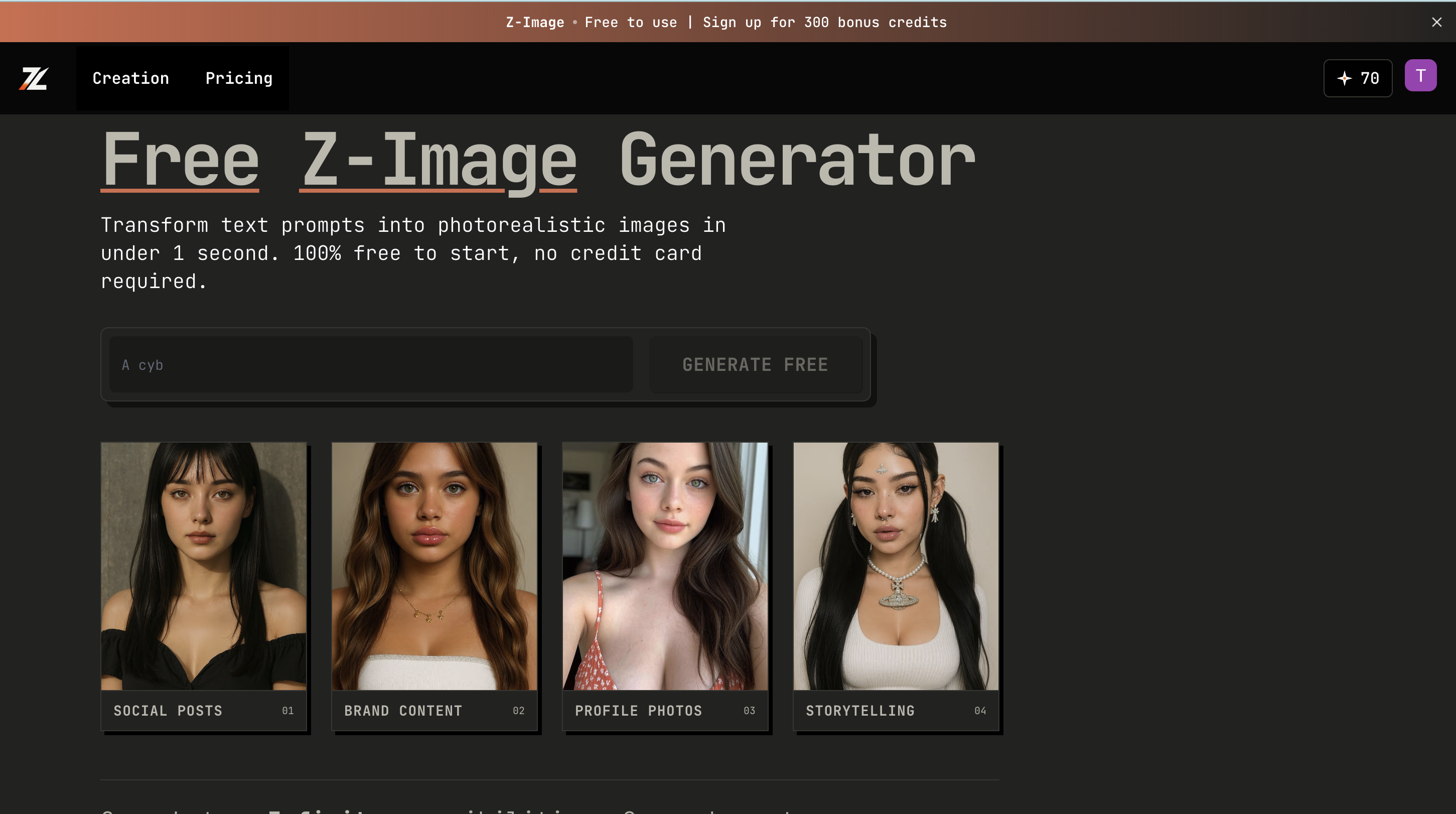 Free Z-Image Generator  - Screenshot 2 showing product features and functionality
