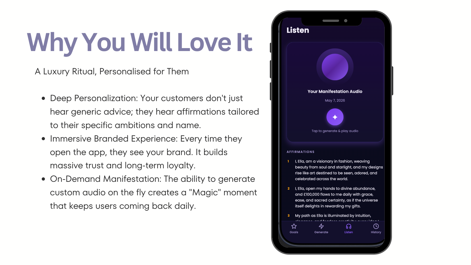 Custom Manifestation AI Mobile App gallery image