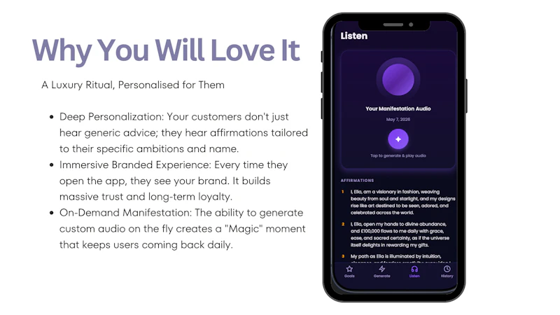 Custom Manifestation AI Mobile App screenshot 3