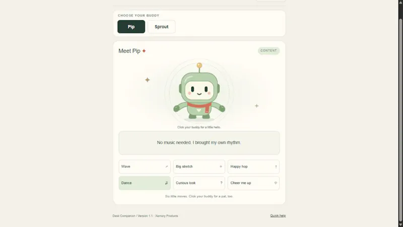 Animated Desktop Buddy — Beginner Kit screenshot 2