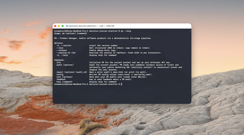 `pm init` screenshot 4