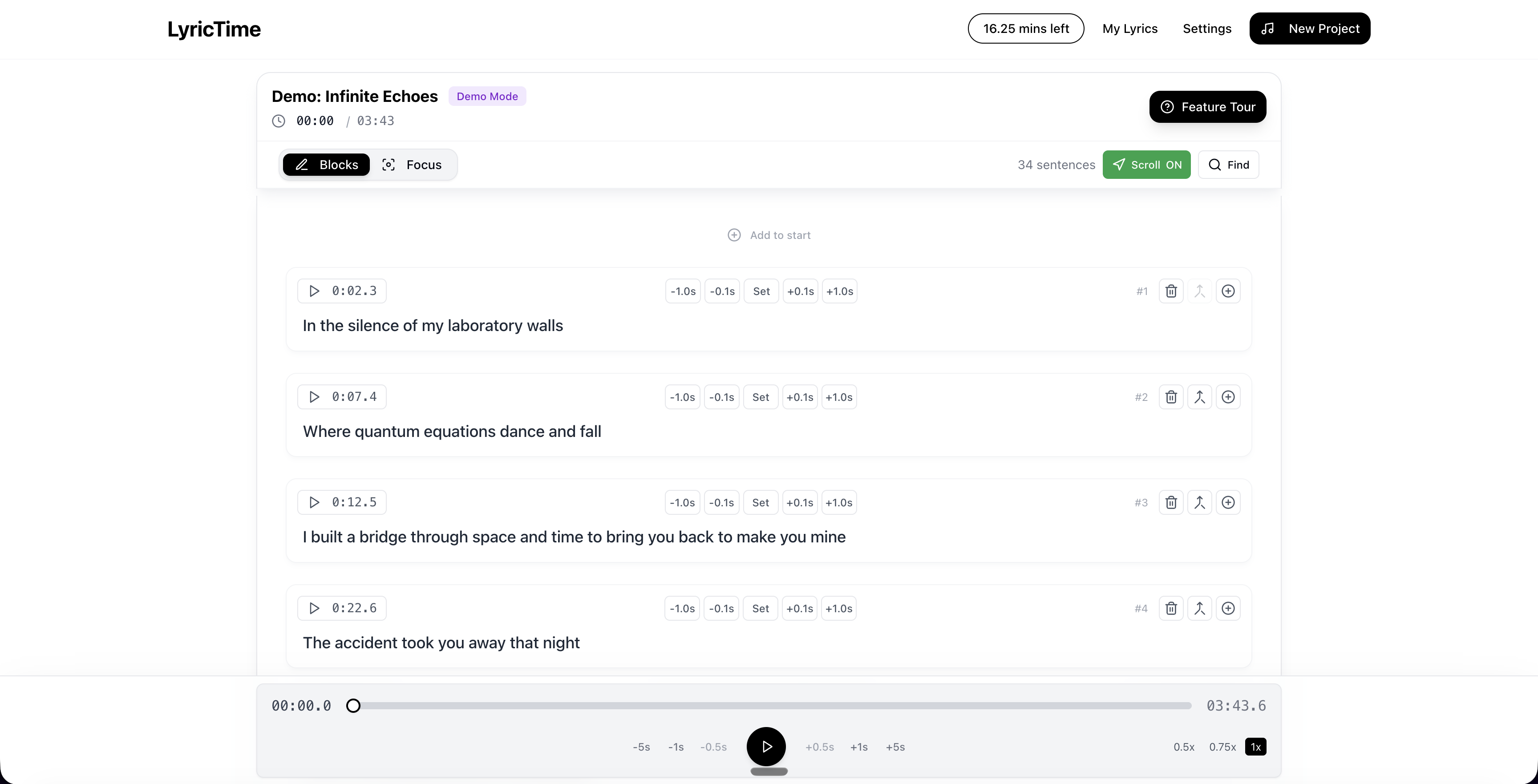 LyricTime - Screenshot 3 showing product features and functionality