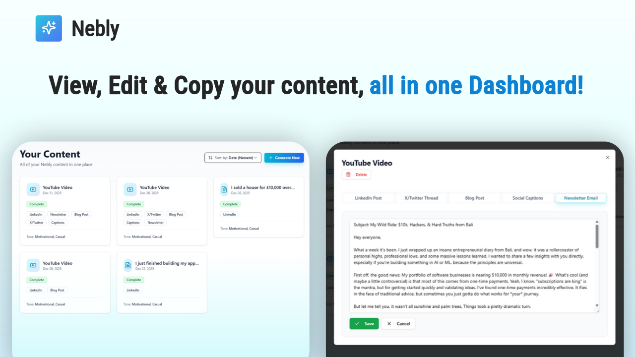 Nebly - Screenshot 4 showing product features and functionality
