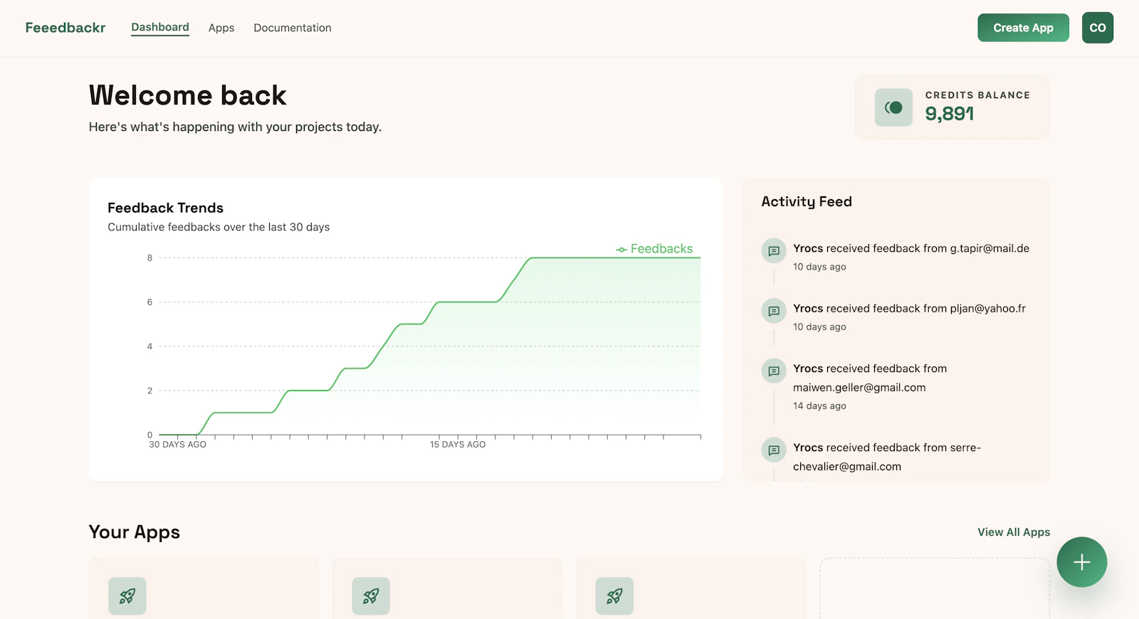 Feeedbackr screenshot 1