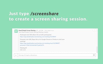 Dead Simple Screen Sharing for Slack gallery image